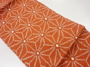 絞り麻の葉尽くし模様名古屋帯